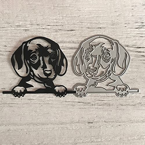 VNCraft Dog Metal Cutting Dies Stencil Template Molds, Embossing Tool Die Cuts for Card Making Album Paper Scrapbooking DIY D飯r Dies Craft - M09, (MH075)