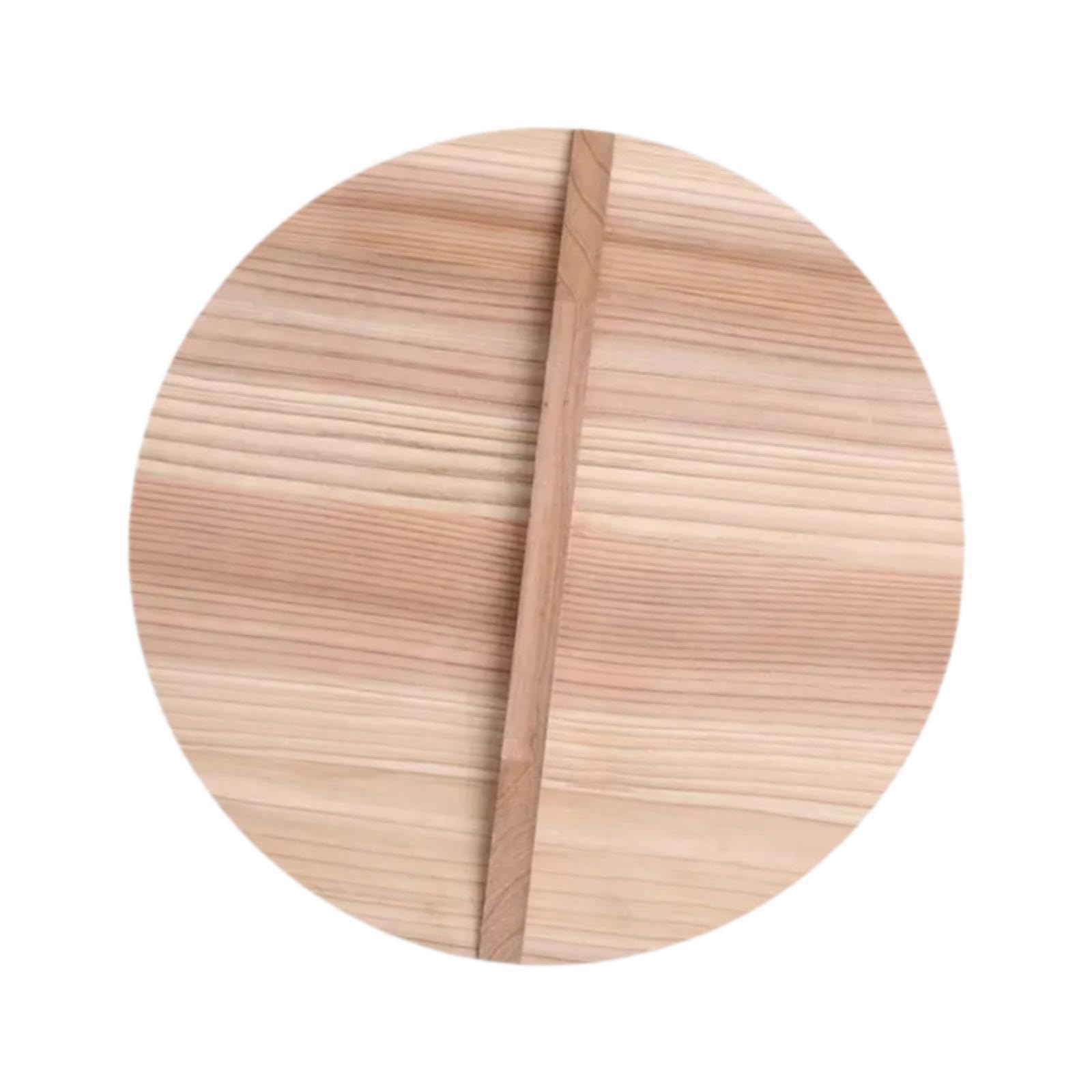 KIXZSAZ Wooden Pot Lid Cover Sturdy Structure Offers Heat Resistance Scalding While Cooking Kitchen Essential Wok Lid Cover Kitchen Tool Pot Lightweight, 24cm