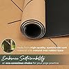 Y O Gayo Premium Yoga Cork Mat | 5mm Thick Natural Tree Rubber Base and Bigger Mat for Extra Support, Alignment lines for Guidance | Non-Slip, Sustainable, Your Ultimate Yoga Companion