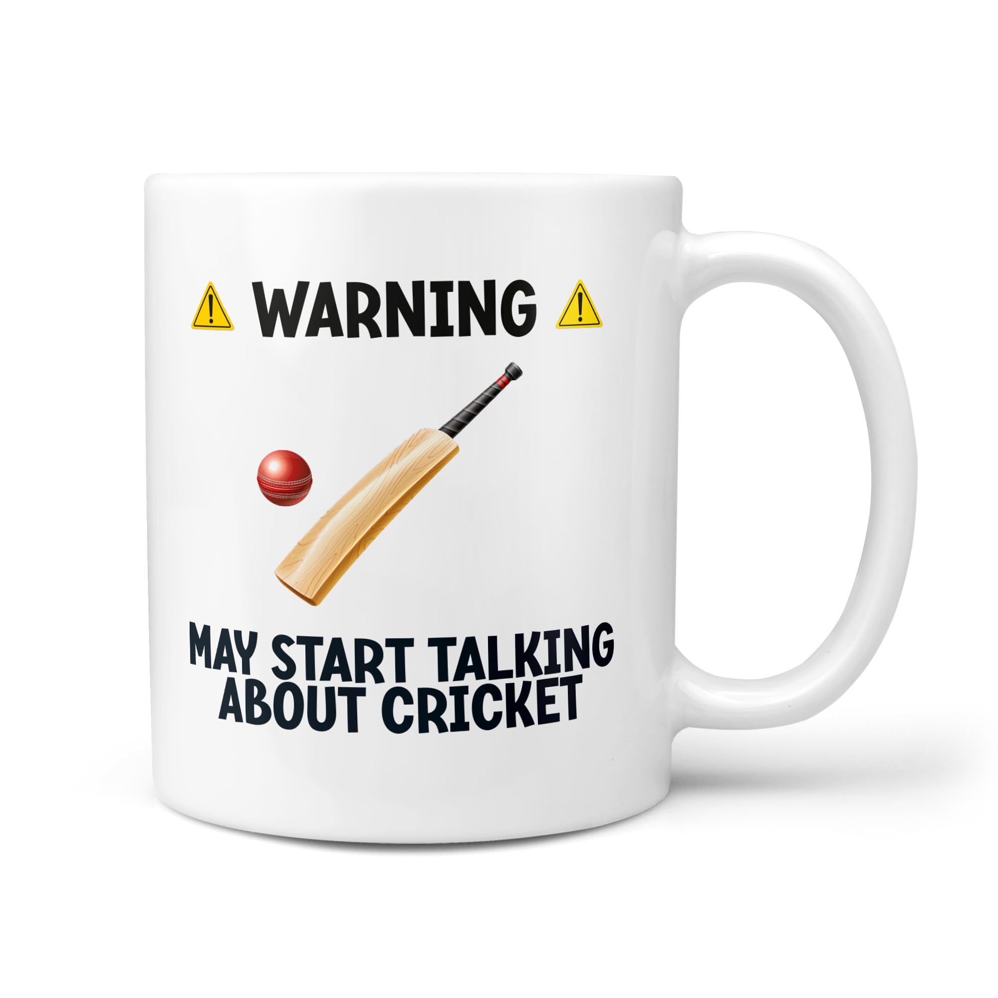 TeHe Gifts - Warning May Start Talking About Cricket Present Funny Novelty 10oz Gift Mug
