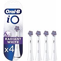 Oral-B iO Radiant White Testine Spazzolino Elettrico, Confezione da 4 Testine di Ricambio