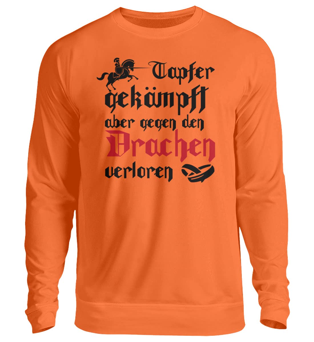 Pero Tapfer lucha contra el dragón perdido. JGA - Jersey unisex para despedida de soltero. Naranja mandarina. S