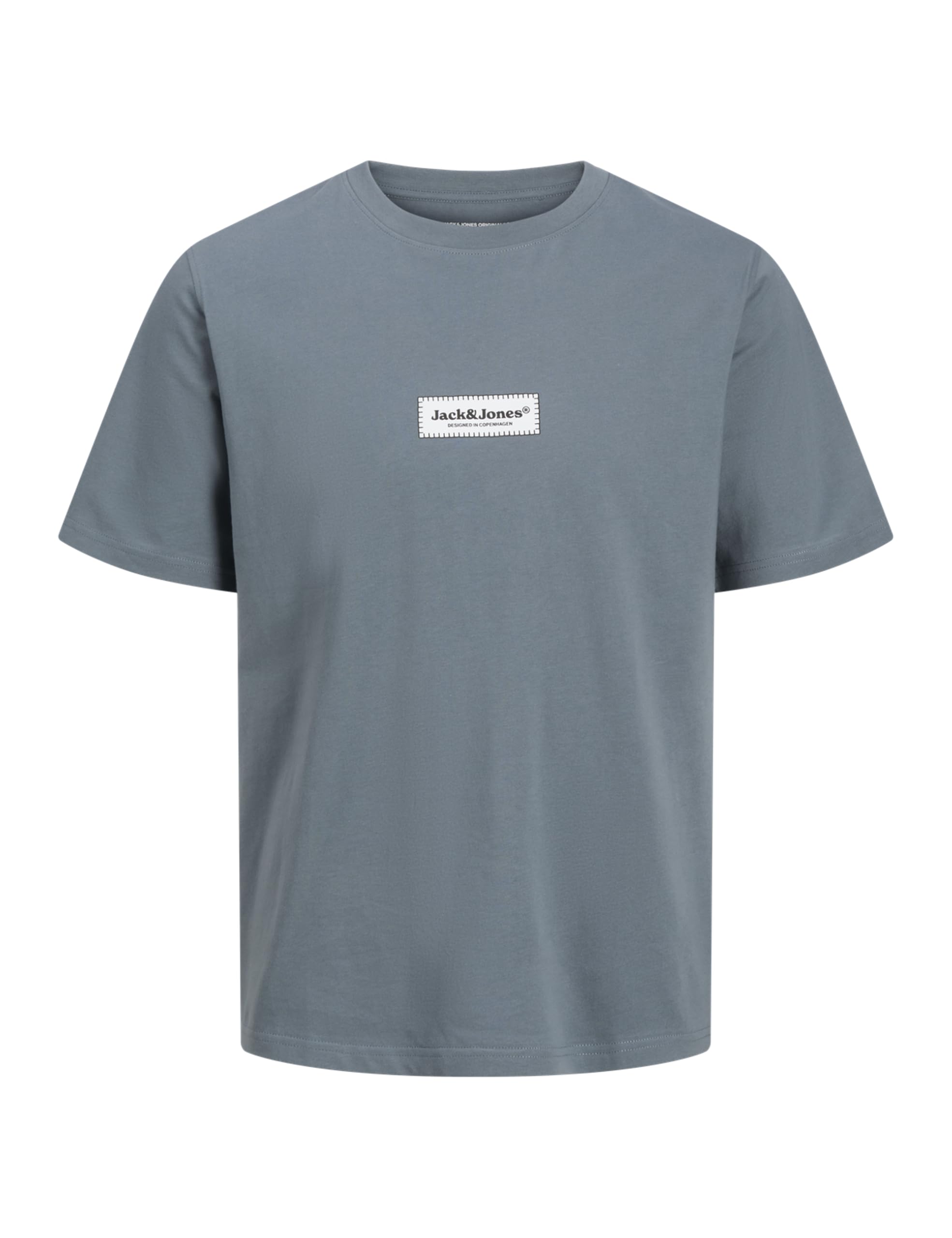 JACK & JONES Jorsplit Fakestitch Branding Tee SS Cn, Stormy Weather, M
