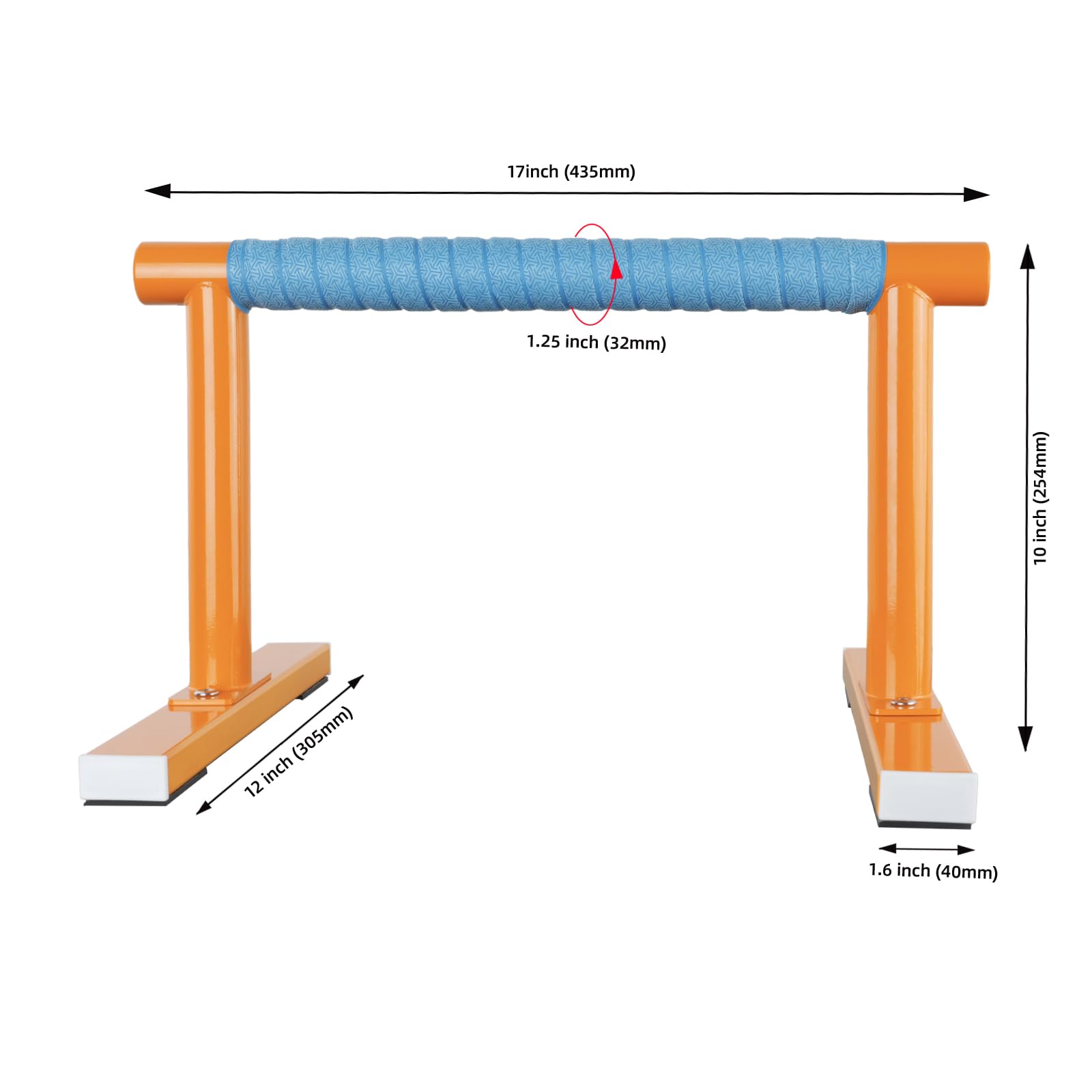Orange Krafttraining Parallettes Liegestützgriffe Liegestützgriffe Calisthenics Ausrüstung für Home Workout, Anti-Rutsch-Gymnastikstangen, Handstand & Dipstange für Outdoor-Übung