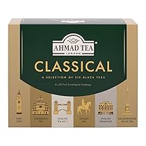 Ahmad Tea, Classical Selection – I Classici Tè Inglesi dal Ceylon, all’English Breakfast in 6 Gusti Diversi – Cofanetto con 6 Confezioni da 10 Bustine