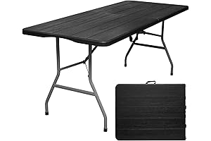 Black Folding Table 6ft: Durable and Convenient for Any Occasion