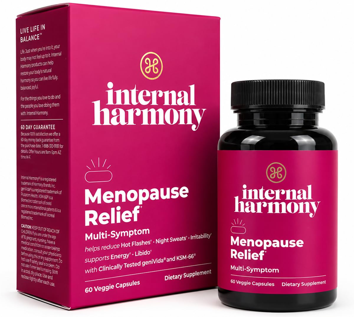 Menopause Relief for Women Reduces Hot Flashes 60 Count