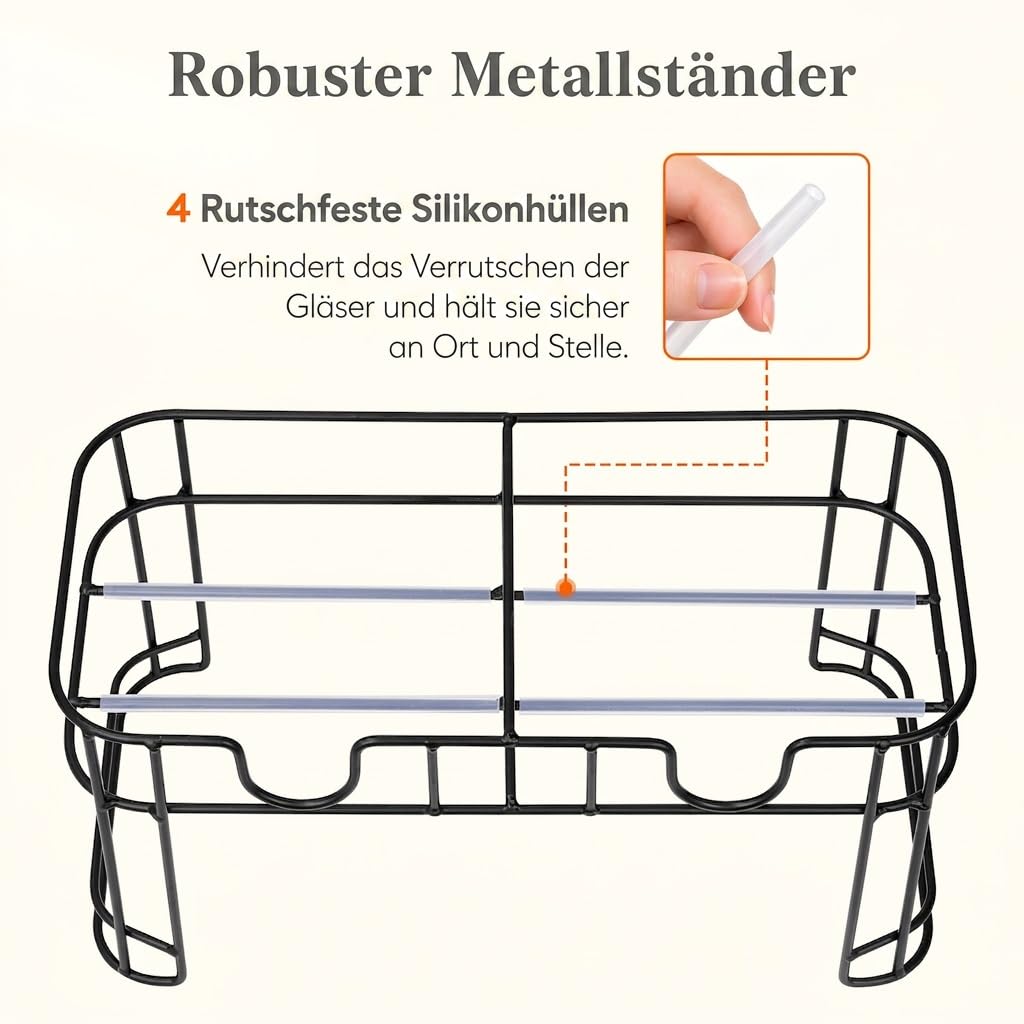 Lifewit 2x4L Getränkespender aus Glas mit Zapfhahn, Eiszylinder und Schild | Trinksäule mit Schild für Cocktail Bier Saft Wasser Tee Getränke, Limonadenspender mit Kühlung für Party Hochzeit Buffet