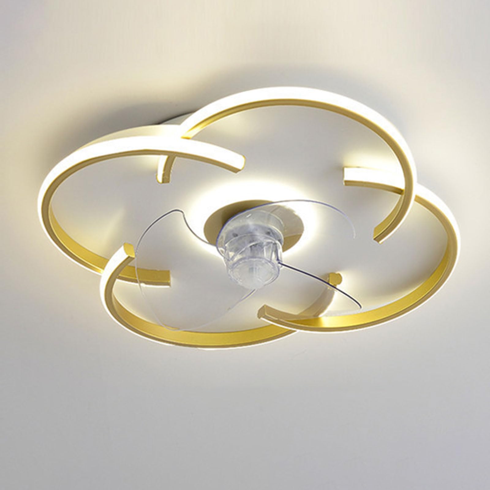 SXDMOUBK Creative Remote Ceiling Fan with Lights Indoor Mute Fans Dimmable LED Lighting for Bedroom Dining Room Lounge Light 3 Wind Speeds
