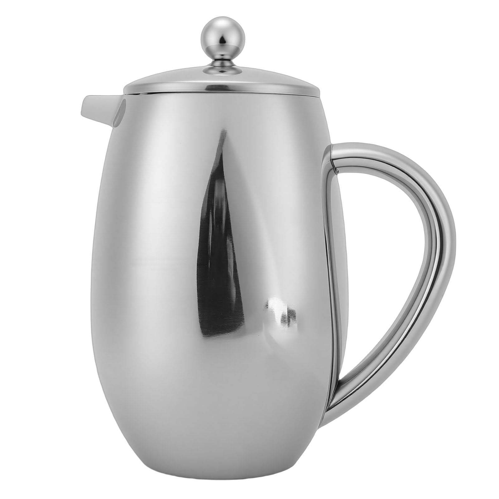 French-Press-Kaffeemaschine, Edelstahl, 600 Ml, Doppelwandige, Isolierte -Kaffeepresse, Feinmaschige Filter-Teekanne mit Warmhaltefunktion, Ideal für Zuhause, Outdoor und Camping