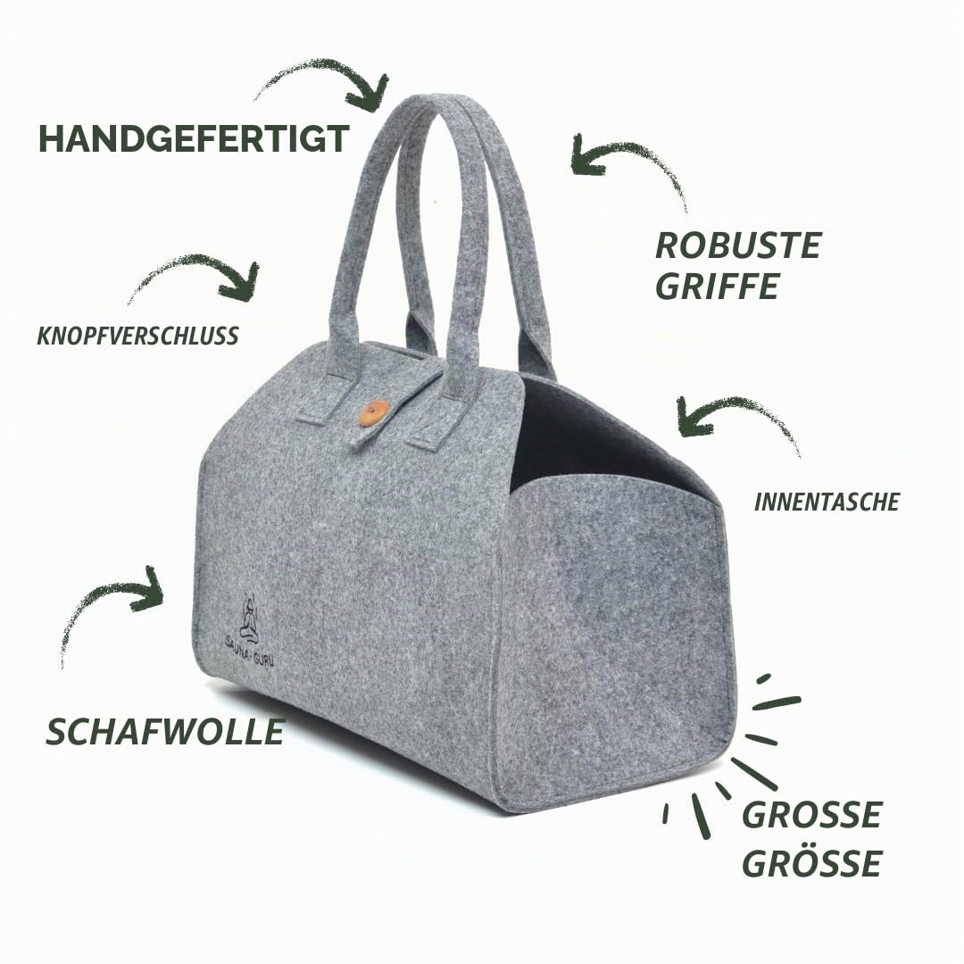 Sauna-Zubehör-Set – Woll-Banja-Hut, Kilt-Handtuch, Aufbewahrungstasche, Filzhandschuh & Sitzkissen – Für finnische, russische, Dampf-, Trocken- & Außensaunen – Wellness-Geschenkset – Für Männer