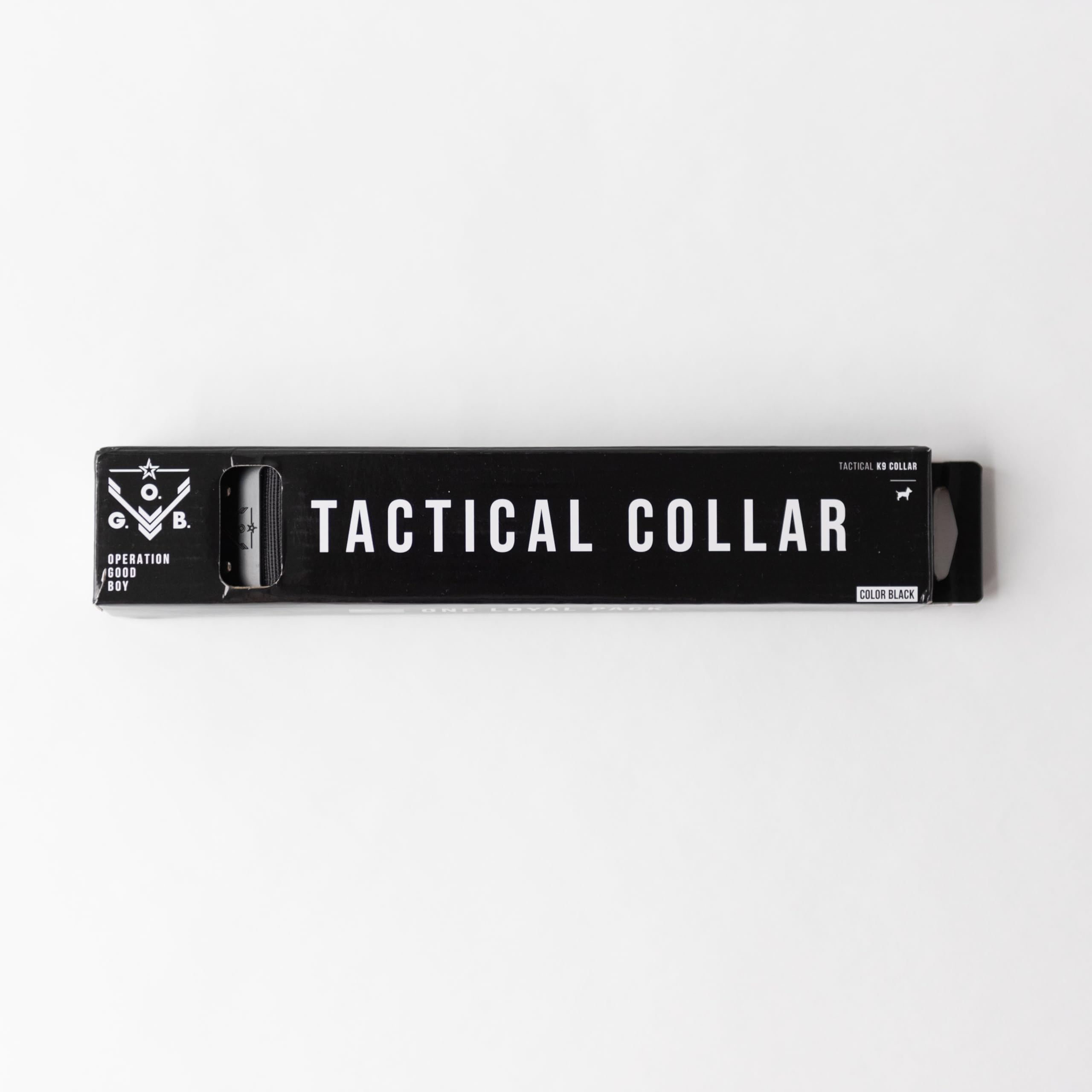 Operation Good Boy Collar táctico (negro) – Duradero y fuerte – Incluye hebilla de liberación rápida y mango de grado militar