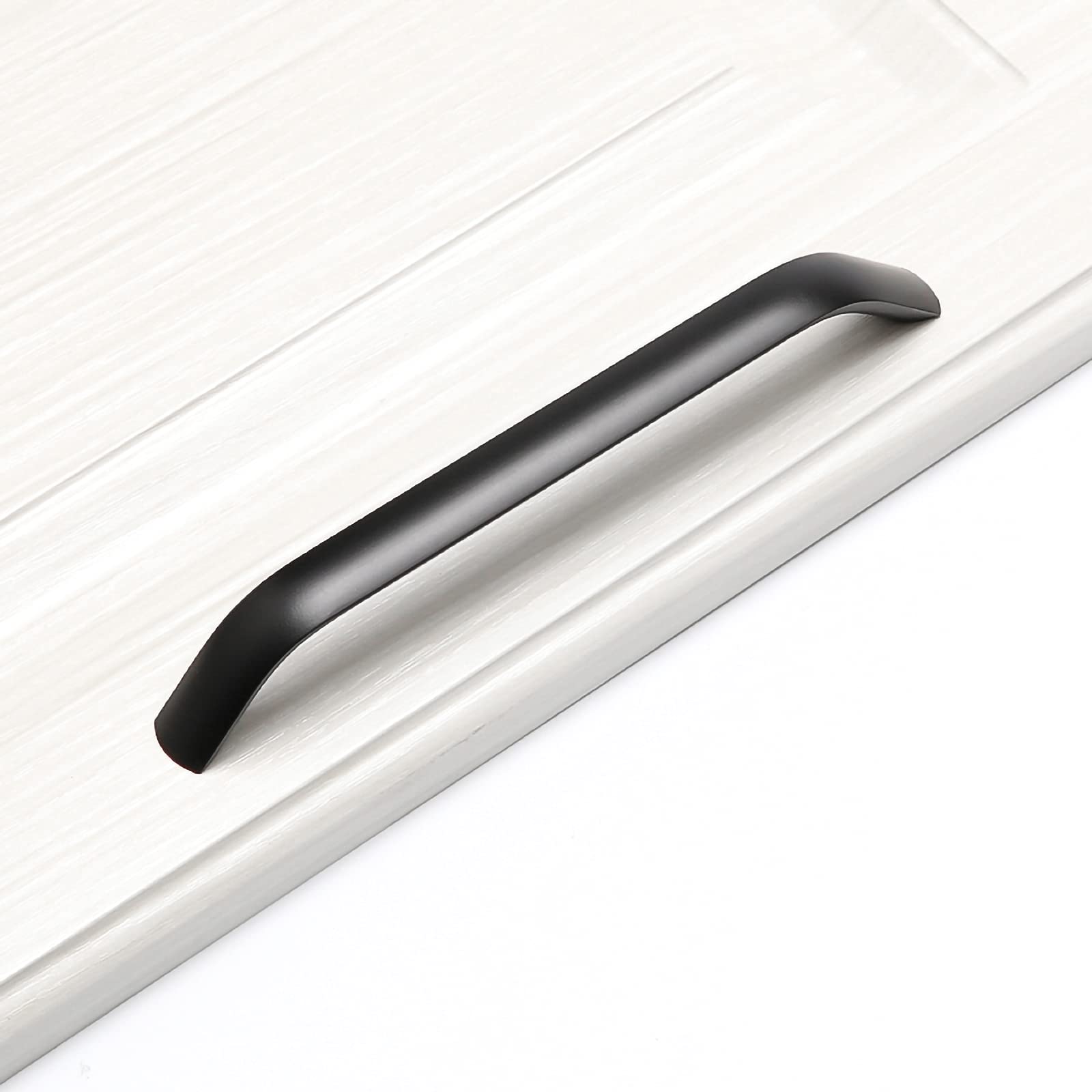 Paquete de 10 tiradores modernos de acero inoxidable para cajones, de aleación de aluminio negro, para cocina y puertas (224 mm) y accesorios elegantes para muebles