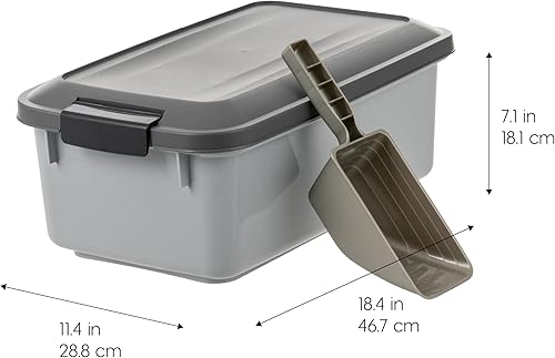 Miniatura 43 de Contenedores de alimentos IRIS para mascotas con tapas herméticas, Azul Azul marino