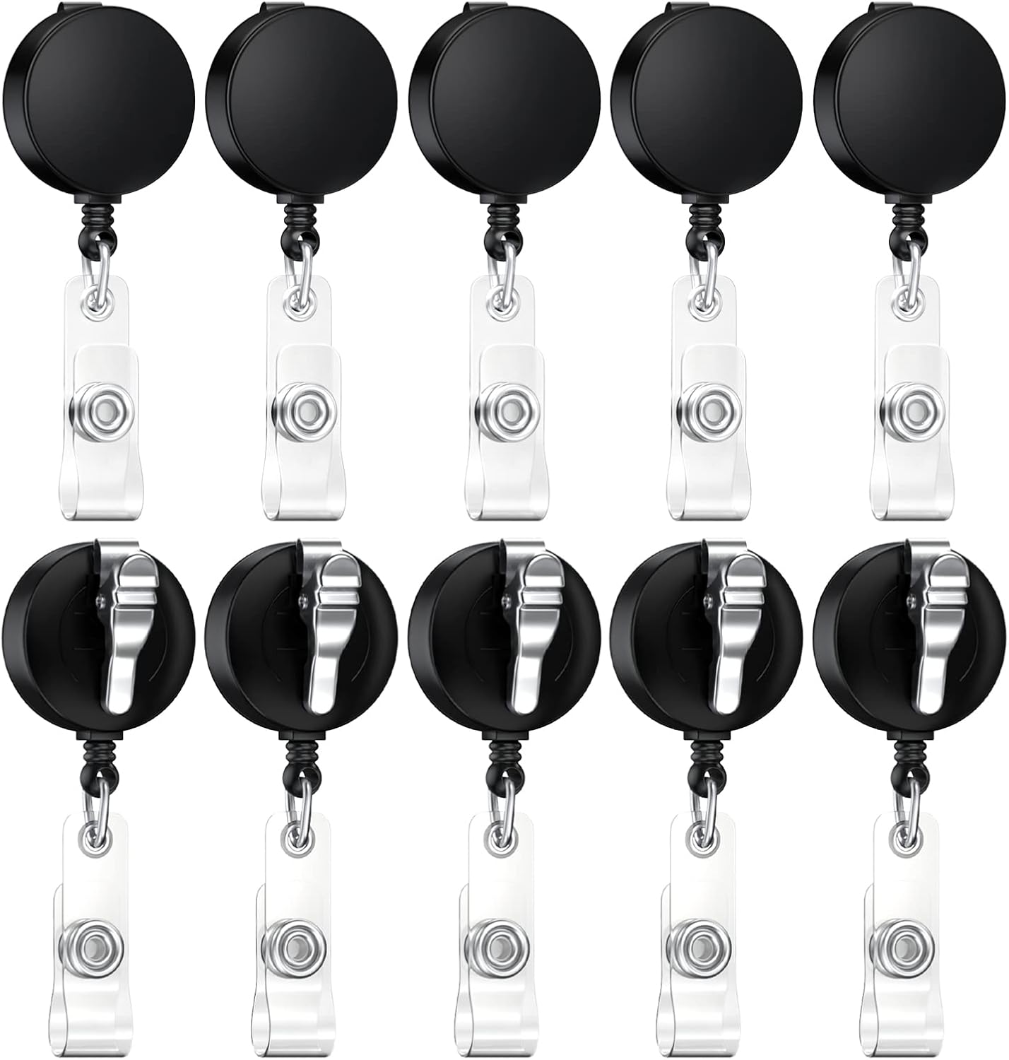 60 Pack Badge Reels Retractable,Student Badge Holders,Retractable ID Name Badge Holder Reels with Alligator Clip