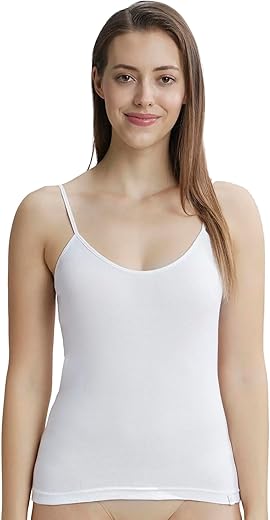 Jockey 1487 Women’s Super Combed Cotton Rib Regular Fit Camisole with Adjustable Straps and StayFresh Treatment