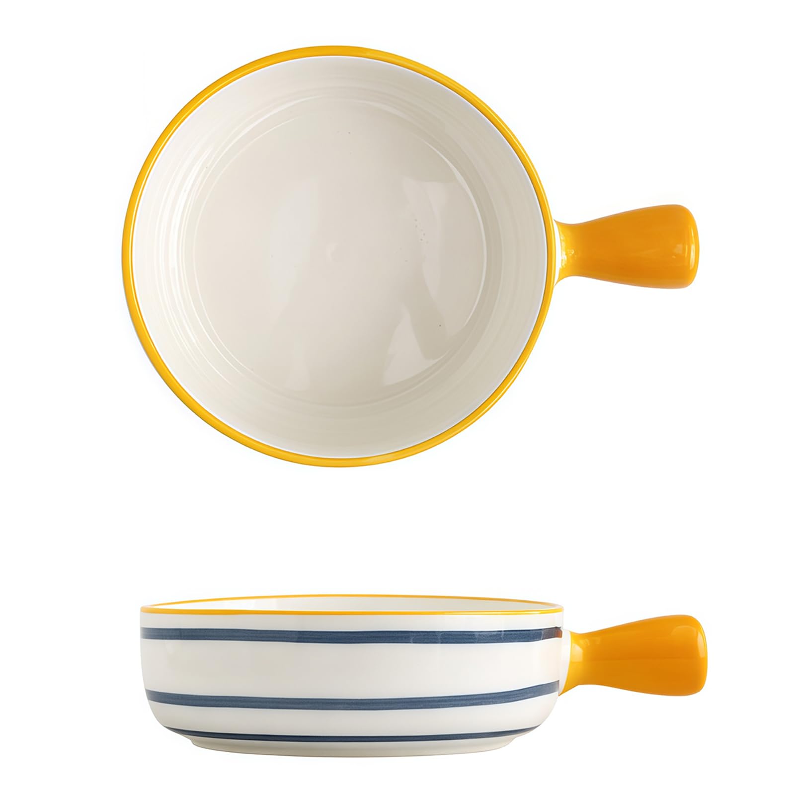 Miska do zupy z uchwytami, ceramiczny kubek do zupy cebulowej, 600 ml, nadaje się do kuchenki mikrofalowej i zmywarki, idealna do francuskiej zupy cebulowej i bulionów, zestaw 2 szt