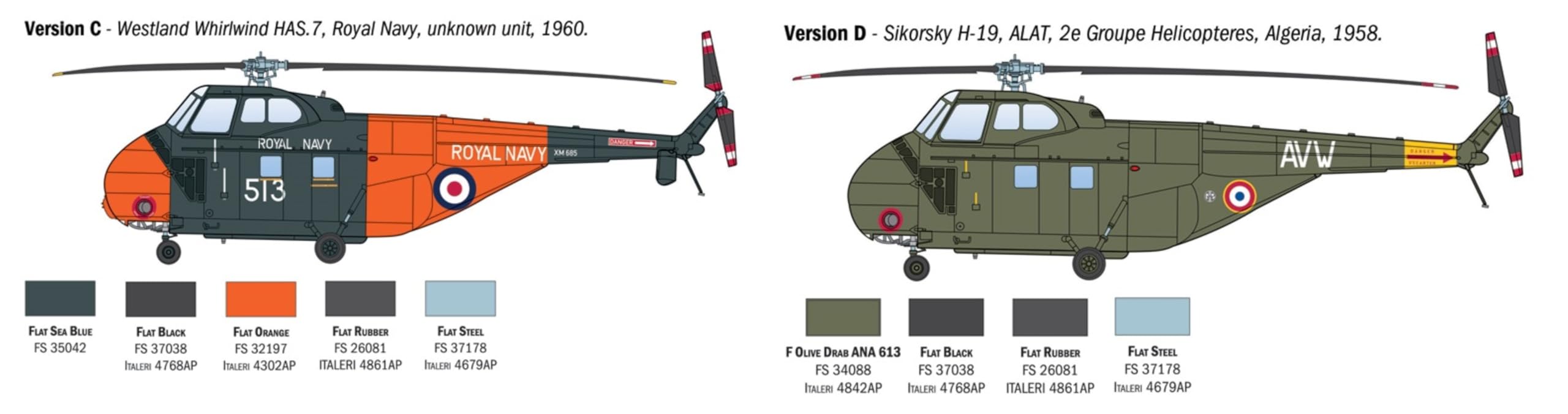 ITALERI - Maquette Hélicoptère Ho4s-3 / Has.7 / H-19 |italeri|1476| 1:72 Maquette Char Promo