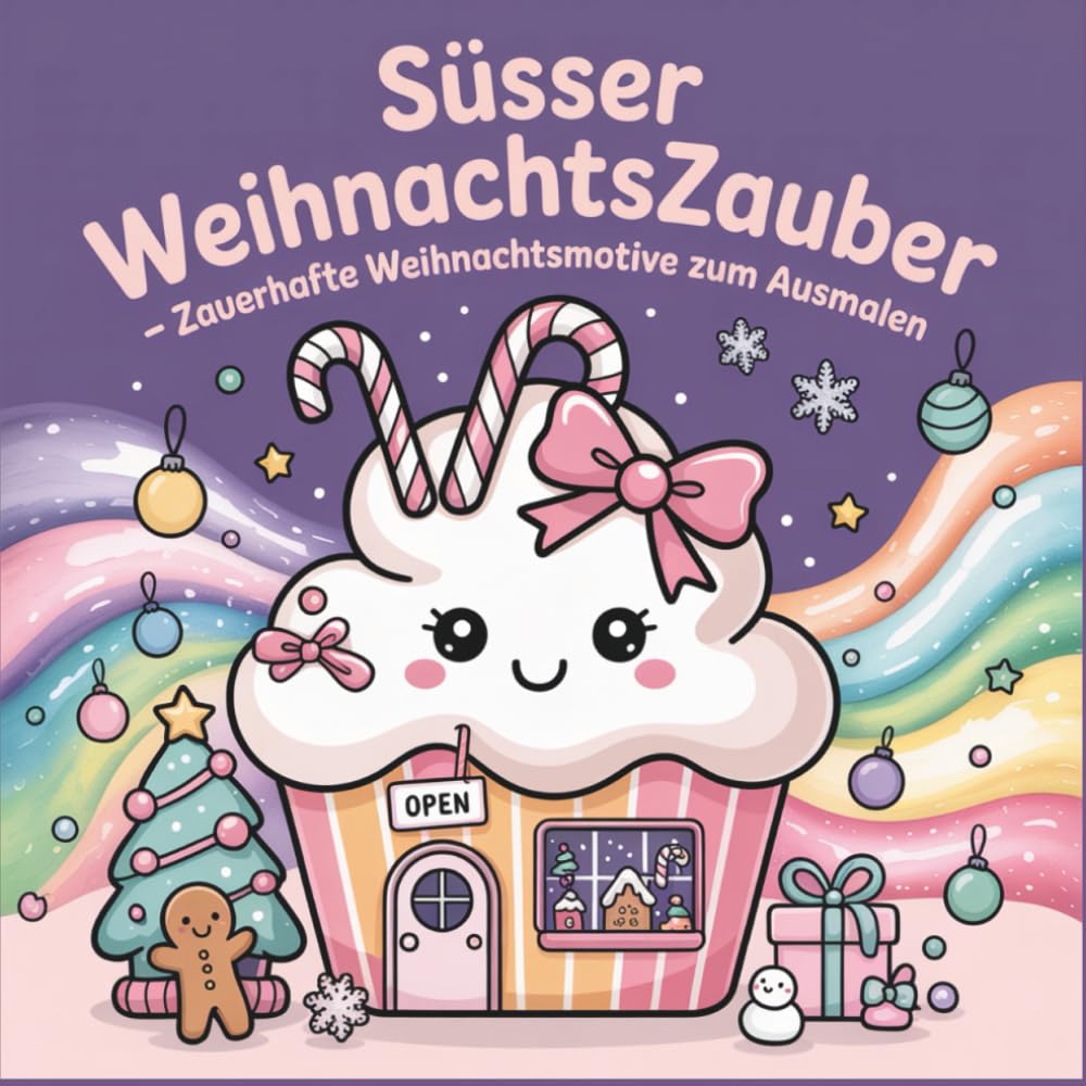 Süßer Weihnachtszauber – Zauberhafte Weihnachtsmotive zum Ausmalen: Kawaii Weihnachts-Malbuch für Erwachsene mit 80 weihnachtlichen Motiven (Kawaii & Cozy Collection)