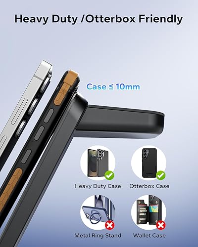 Miniatura 2 de Estación de carga 3 en 1 para Samsung para fundas gruesas de 0.394 in/Otterbox/resistente, cargador inalámbrico para Samsung Galaxy S26