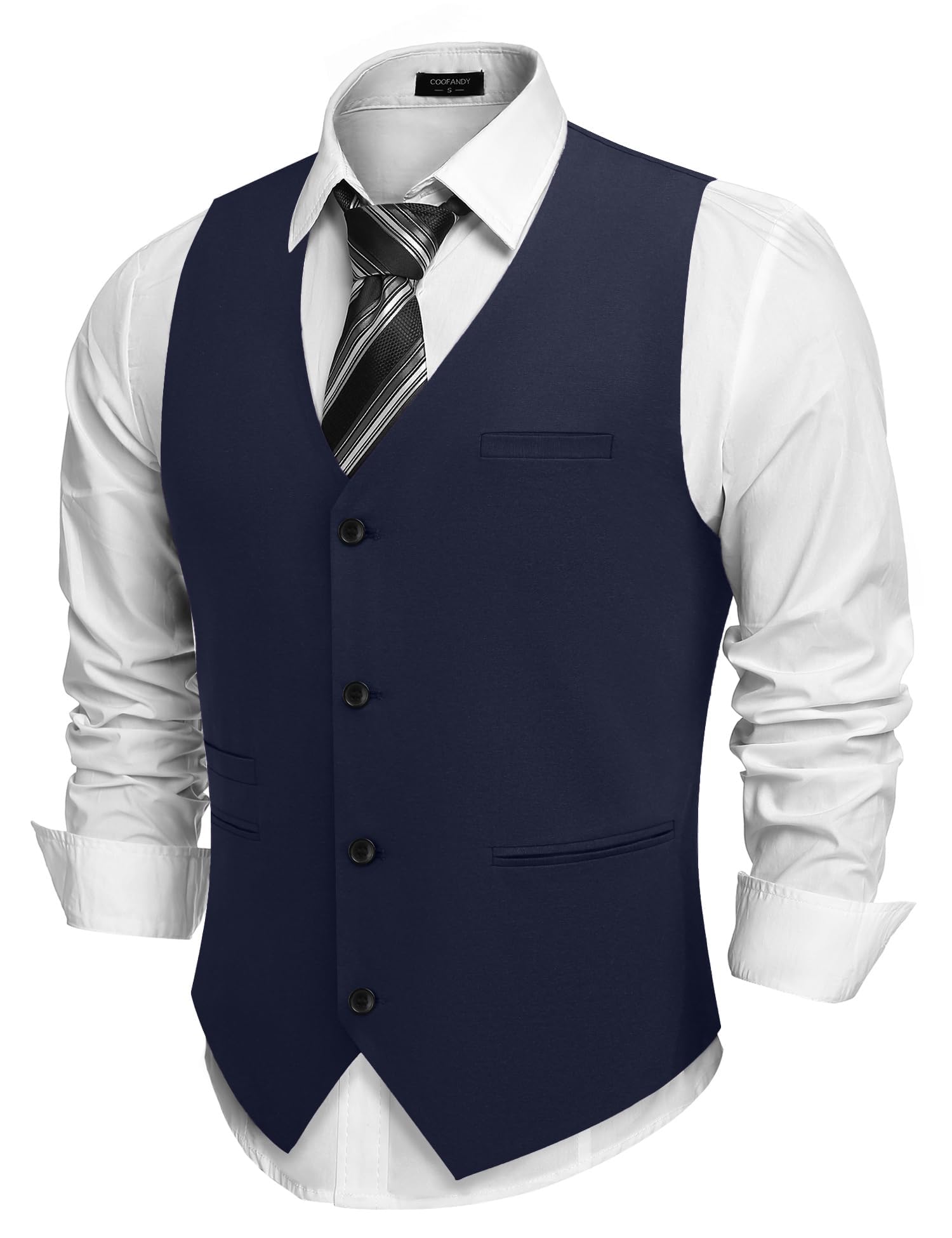 coofandy Men's V-Neck Sleeveless Slim Fit Vest Jacket Business Suit Dress Vests,-picture-47