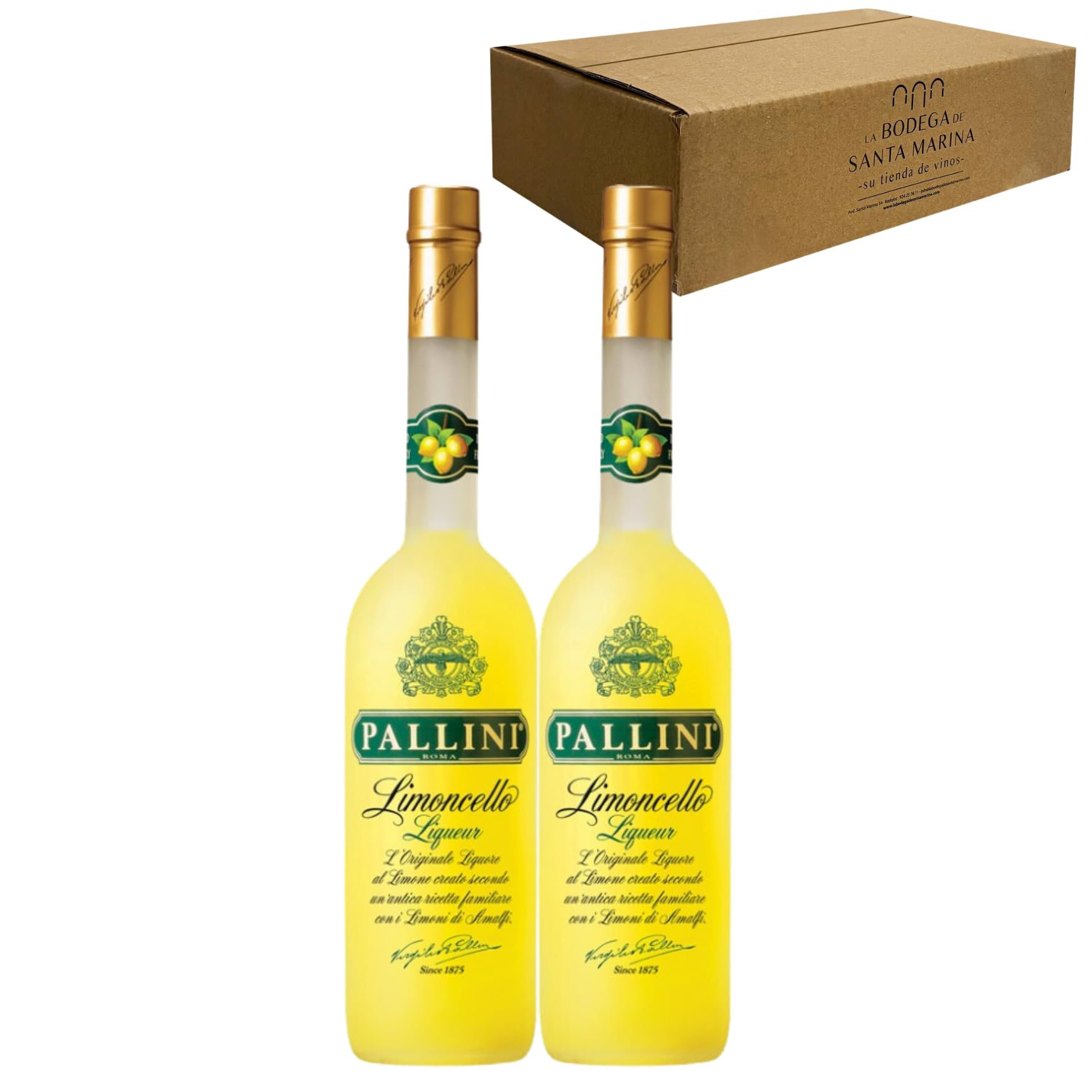 Limoncello Pallini - Celebra los momentos especiales con el licor perfecto Pack 2-70cl