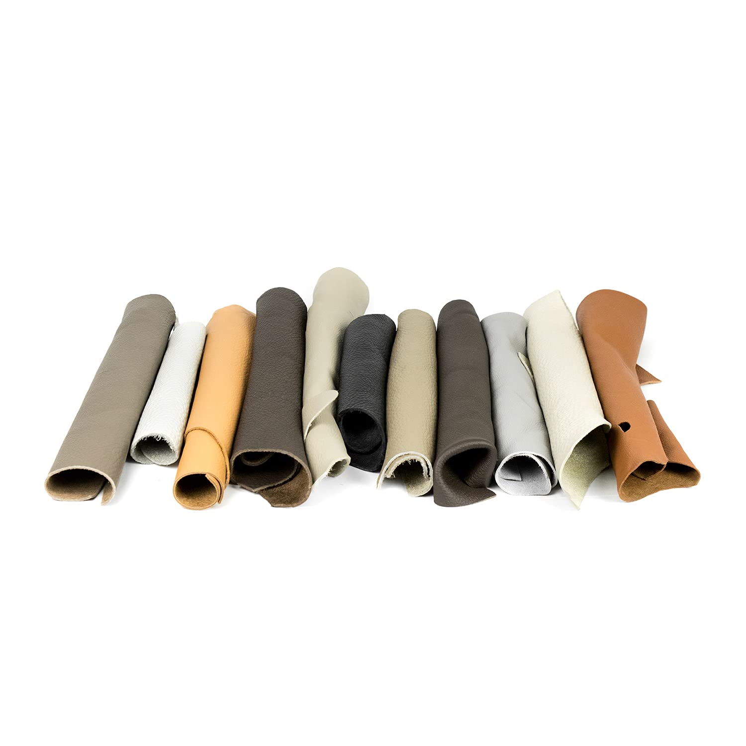 P17 - CLASSIC| Set 1 kg de chutes de cuir véritable | Couleurs mélangées classiques | Tailles mixtes | Vestiges de production artisanale, assortis, morceaux de cuir véritable |