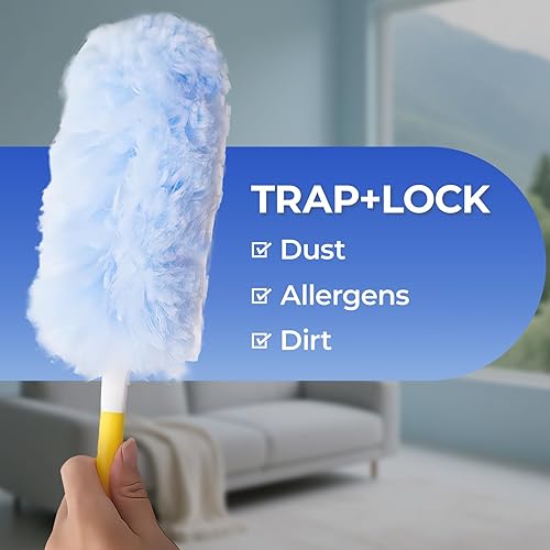 Miniatura 10 de Recambios de plumero para plumeros Swiffer, plumero de ventilador de techo, repuesto de alta resistencia 360 (40 recambios + 2 mangos)