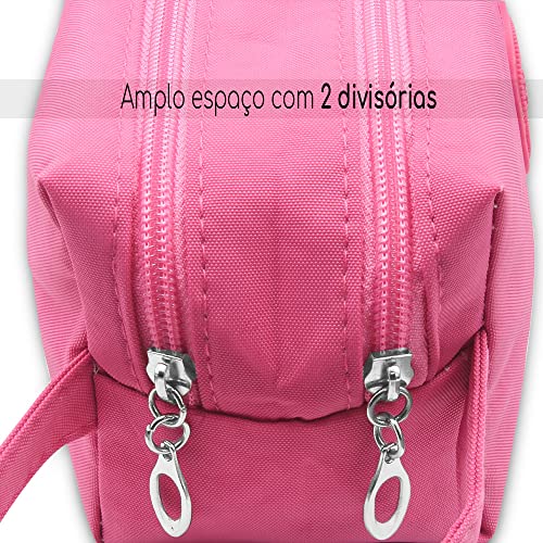 Estojo Lapis Duplo Com Compartimento Menino Menina Material Escolar 2 Divisorias Masculino Quadrado