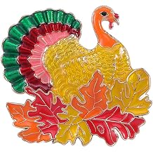 WCRAZYE Thanksgiving Turkey Brooch Pins for Women Girls Cute Vintage Colorful Autumn Fall Turkey Maple Brooches Goth Lapel Pins for Clothes Bags Accessories Gift