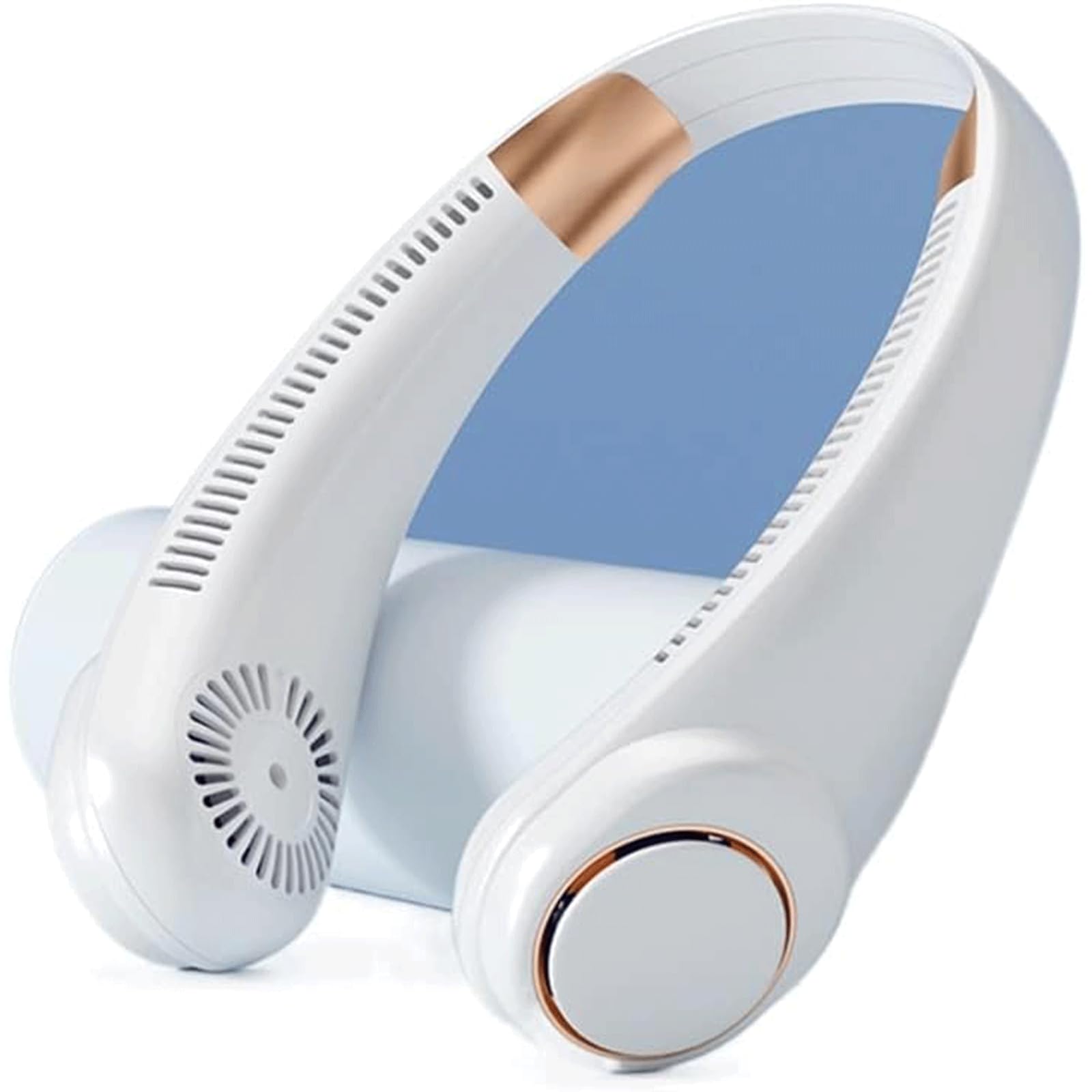 Ventilador Vertical de Cuello Ajustable de 3 velocidades, Ventilador sin aspas con Carga USB, Ventilador Colgante sin Hojas con Carga USB, Salida de Aire circundante Ajustable de 360°