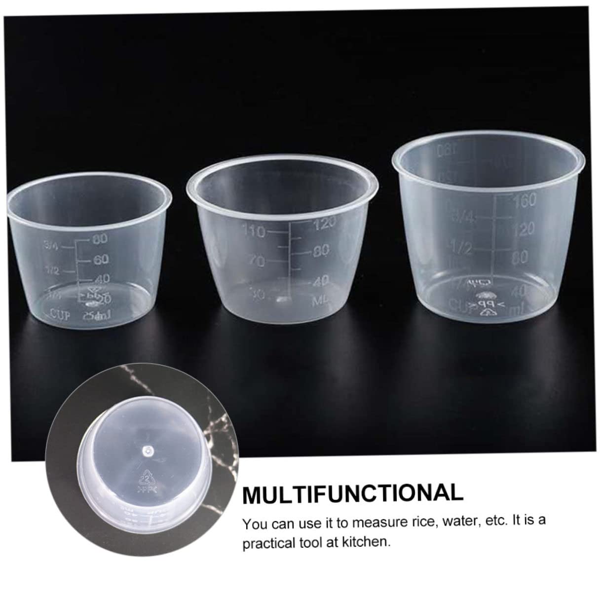 Amazon | BRIGHTFUFU 30個入り 食品グレードプラスチック製 米計量