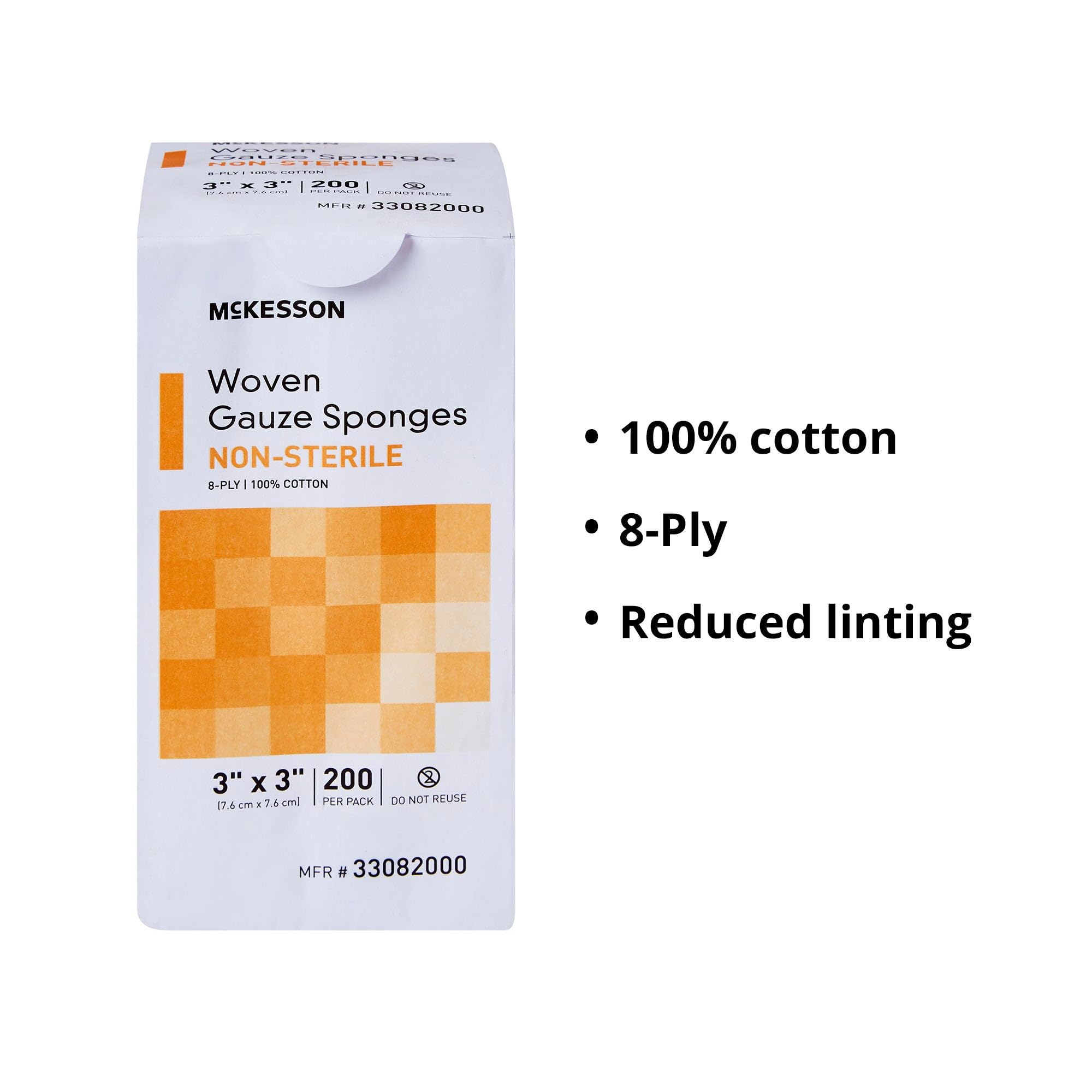 McKesson Woven Gauze Sponges, 8-Ply, Non-Sterile, Cotton, 3 x 3 in, 1 pk — Amazon image 3