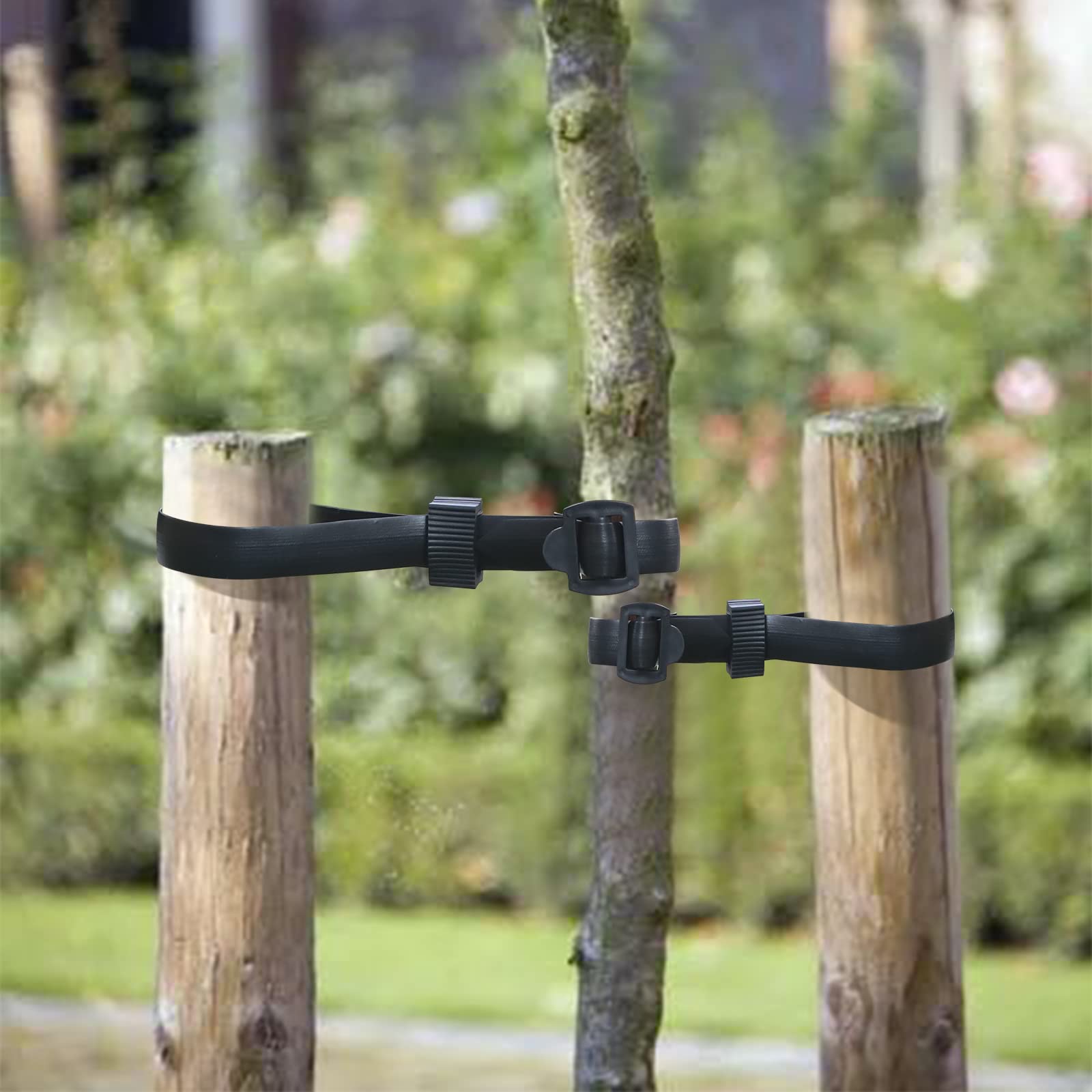 KINGLAKE 4 Pièces 60 cm Attache pour Arbre Fruitier, Attaches Tuteur Arbre Résistantes et Réglables, Lien pour Attacher avec Boucle pour la Prise en Charge Arbustes