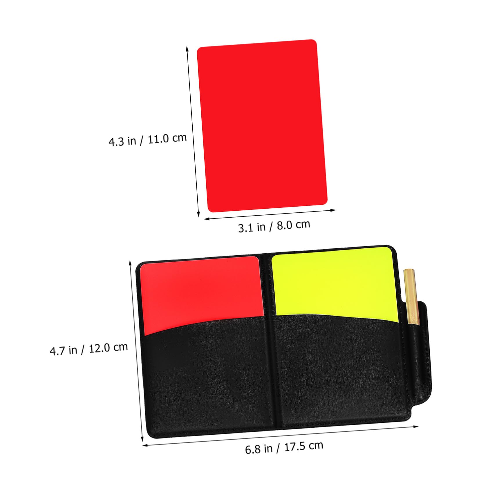UKCOCO 2 Set Calcio con Cartellini e Gialla Bandierine e Fischietti per Partite Kit e Suono Resistente e Versatile