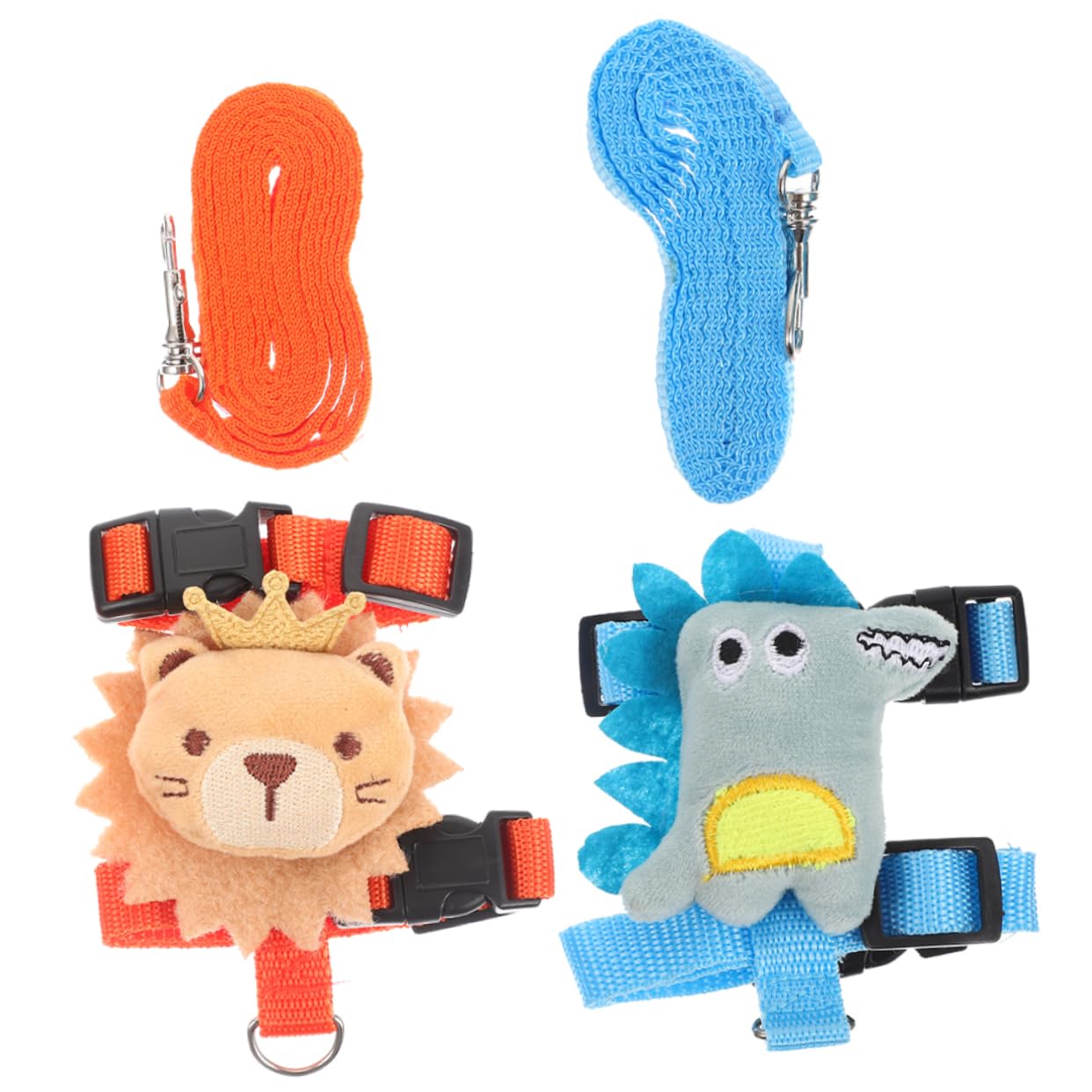 HEMOTON 2Sets Cartoon Design Rabbit Leash Harness for Small Pets Wear Resistant and Convenient Traction Rope for Bunnies Fit for Comfortable Outdoor Walks