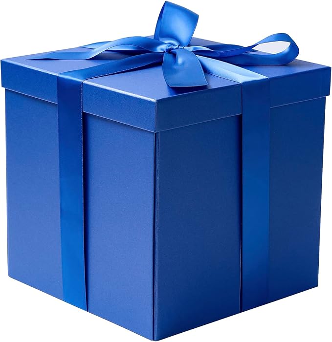 RUSPEPA Medium Birthday Gift Box with Lids, Ribbon and