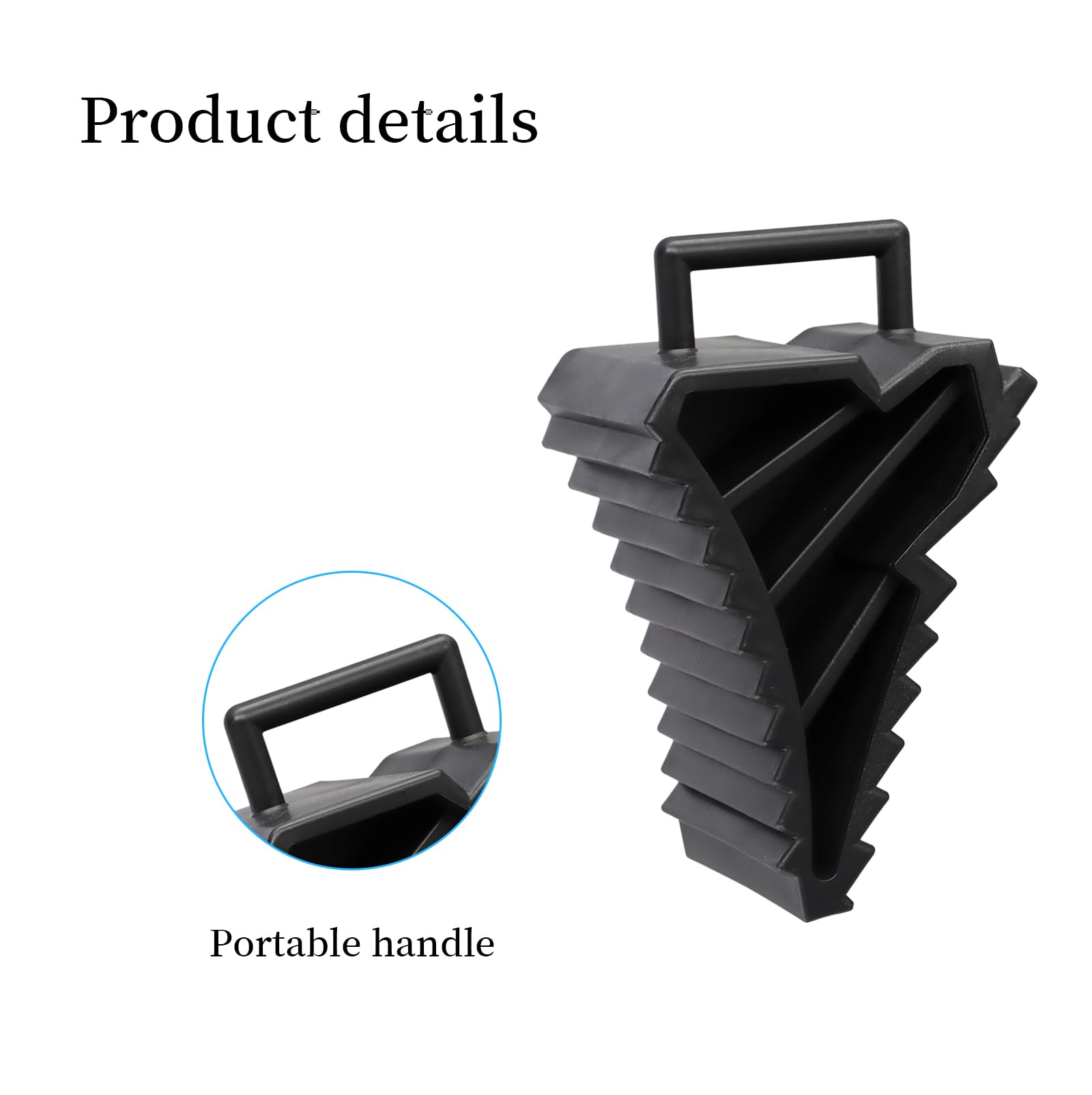 Joyan 2 Pezzi Cunei per Ruote, Cunei in Plastica con Maniglia, Cuneo Ferma Ruota, Cuneo Auto, Cunei Ruote Auto, per Rimorchi Roulotte Camper