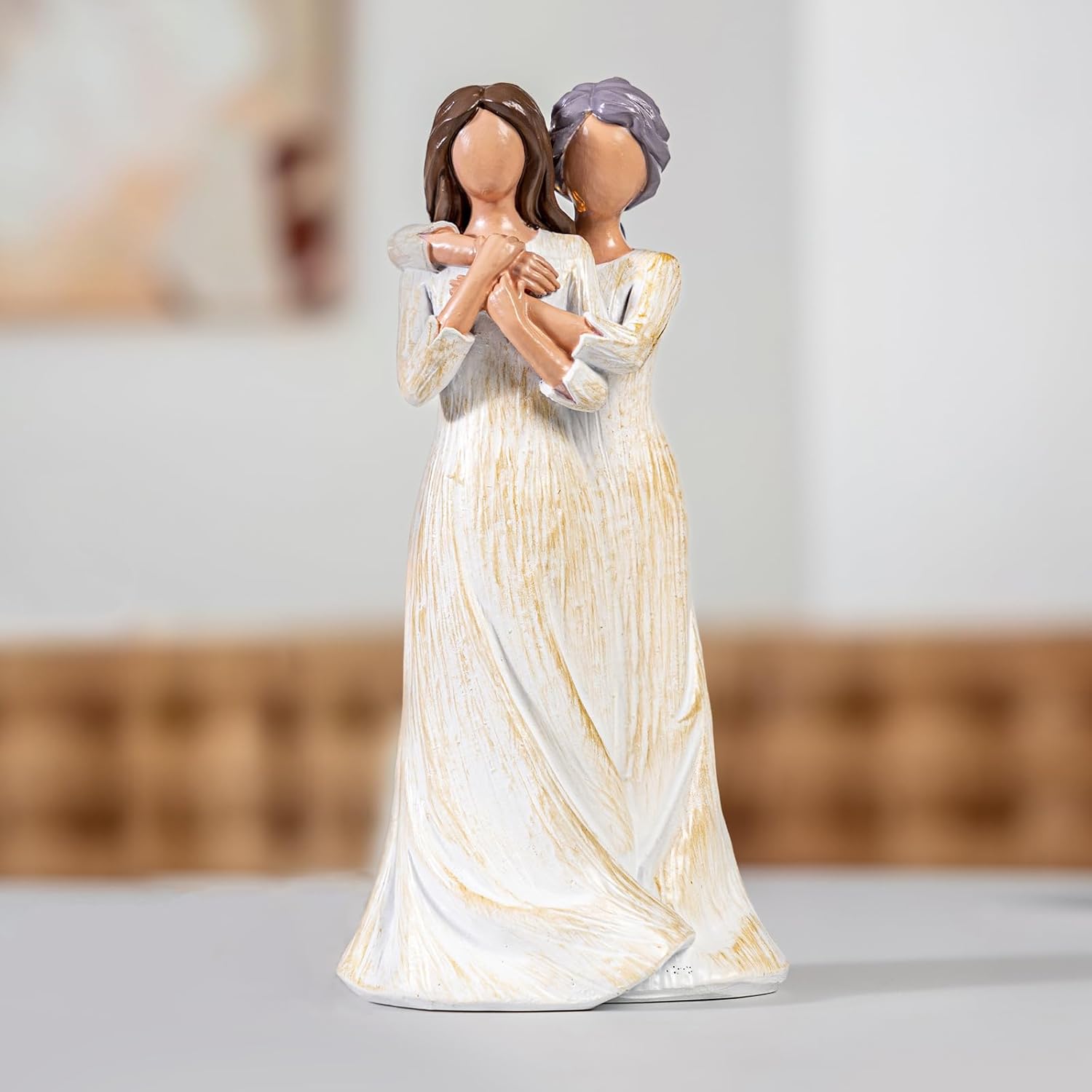 BUTILIVEEN Mother Daughter Figurine, Birthday Gifts for Daughter from Mom, Gifts for Mother’s Day and Christmas, 8inch, Hand Painted, Resin