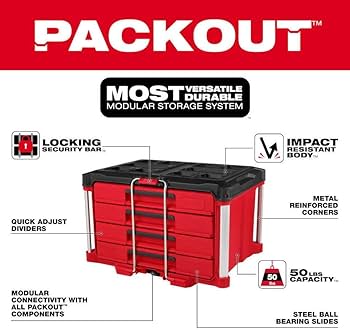 Amazon.co.jp: Milwaukee 48-22-8444 PACKOUT 4引き出しツールボックス