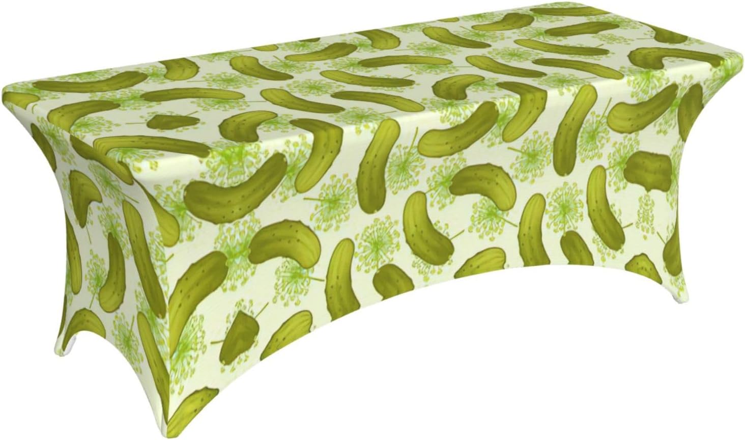 Sushi Dill Pickles Print Tablecloth 6 Foot Dining Cover Tables Wrinkle Resistant Table Cloth for Wedding Outdoor