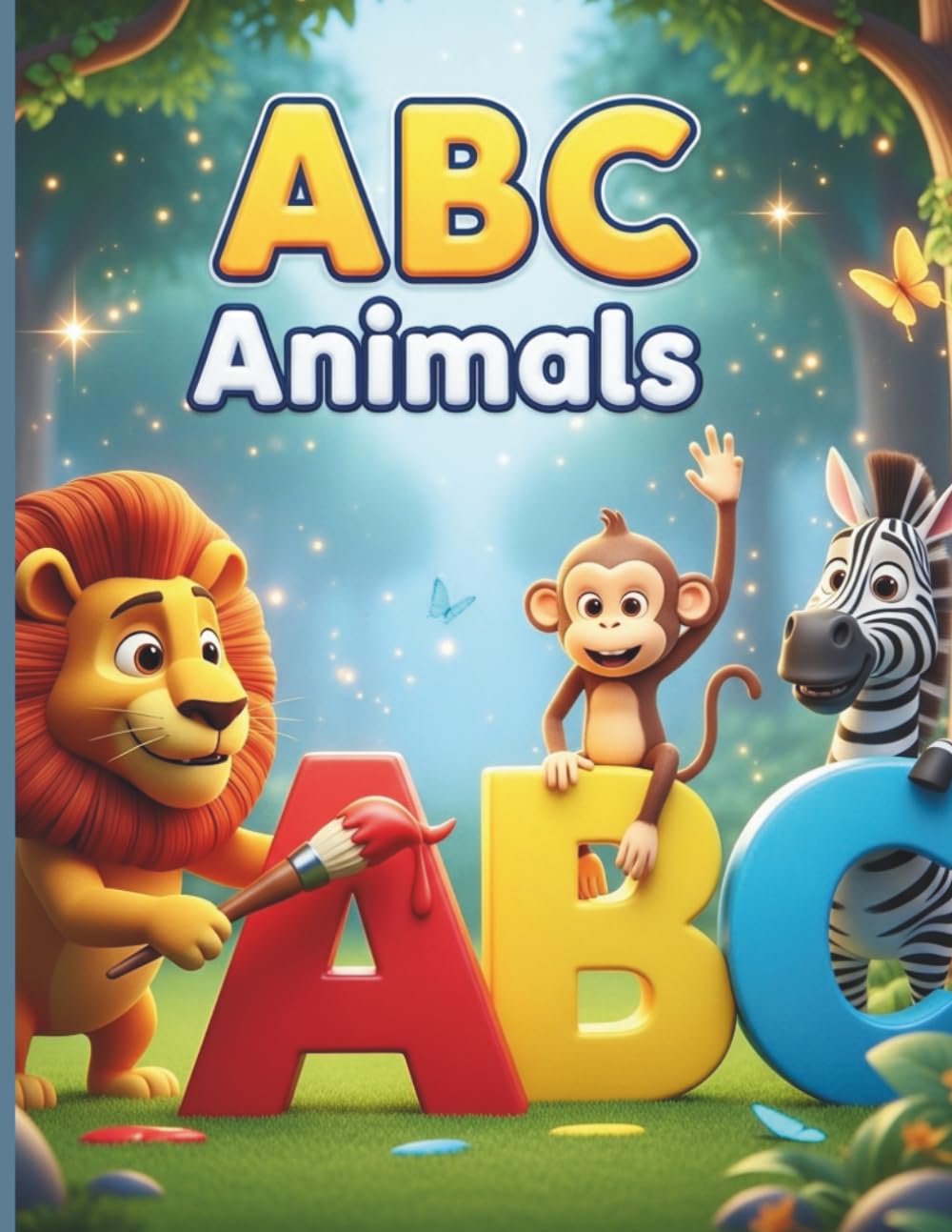 ABC Animal Coloring Book: Learn Letters with Colorful Animals: Alphabet Learning and Animal Coloring for Preschool and Kindergarten