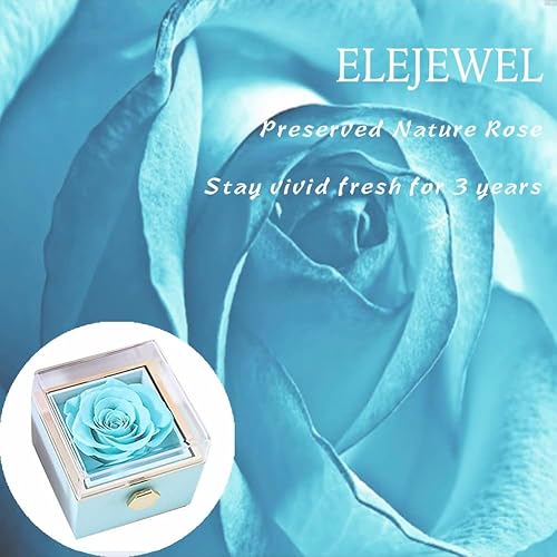 Miniatura 4 de PERRYANDMOON Regalos para el día de la madre, rosas reales preservadas con collar "I Love You", regalos para mamá, regalos para esposa, novia, mamá