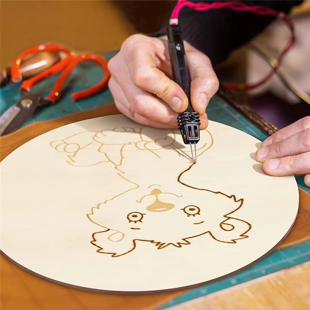 Cerchi in legno non finiti, 10 pezzi, 30,5 cm, uniformi, in legno, per lavori fai da te, ganci per porta, cartelli, legno, pittura, decorazioni natalizie