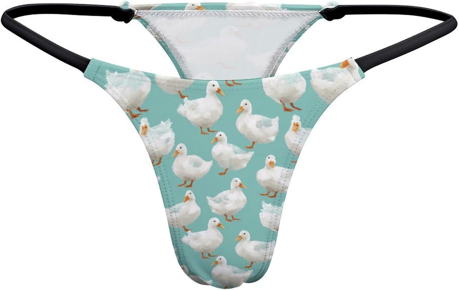 Cute Ducks Sexy G String Thongs for Women Underwear | Seamless Panties Lingerie Breathable Low Rise No Show