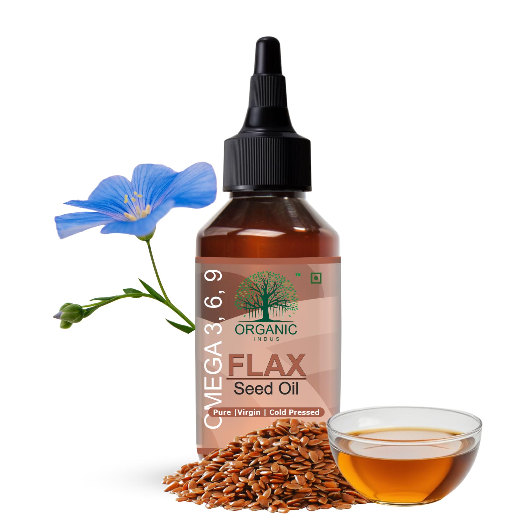 Cold Pressed Flax Seed Oil (Alsi Oil) with Natural Omega 3 6 9 per Serving for Eating, Skin & Hair Care, health, and overall wellness | 30ml (Pack of 1)-picture-26