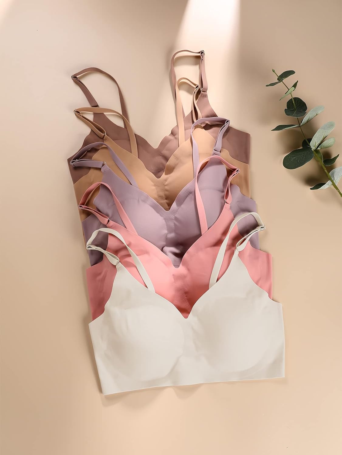 Verdusa Women's 5Pack Padded Seamless Bralettes Bra Camisole Top - Image 4