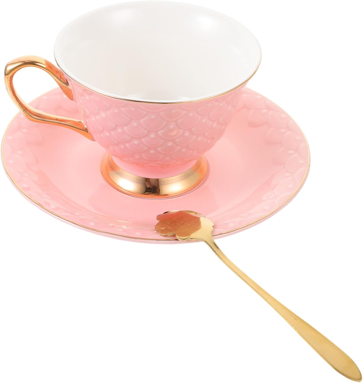 1set Latte Cup Set Ceramic Coffee Mug Saucer Porcelain Coffee Mugs Ceramic Cup for Tea Milk