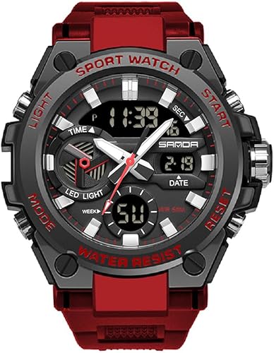 KXAITO Relojes deportivos para hombre al aire libre, impermeable, militar, fecha, tácticas, LED, alarma, cronómetro