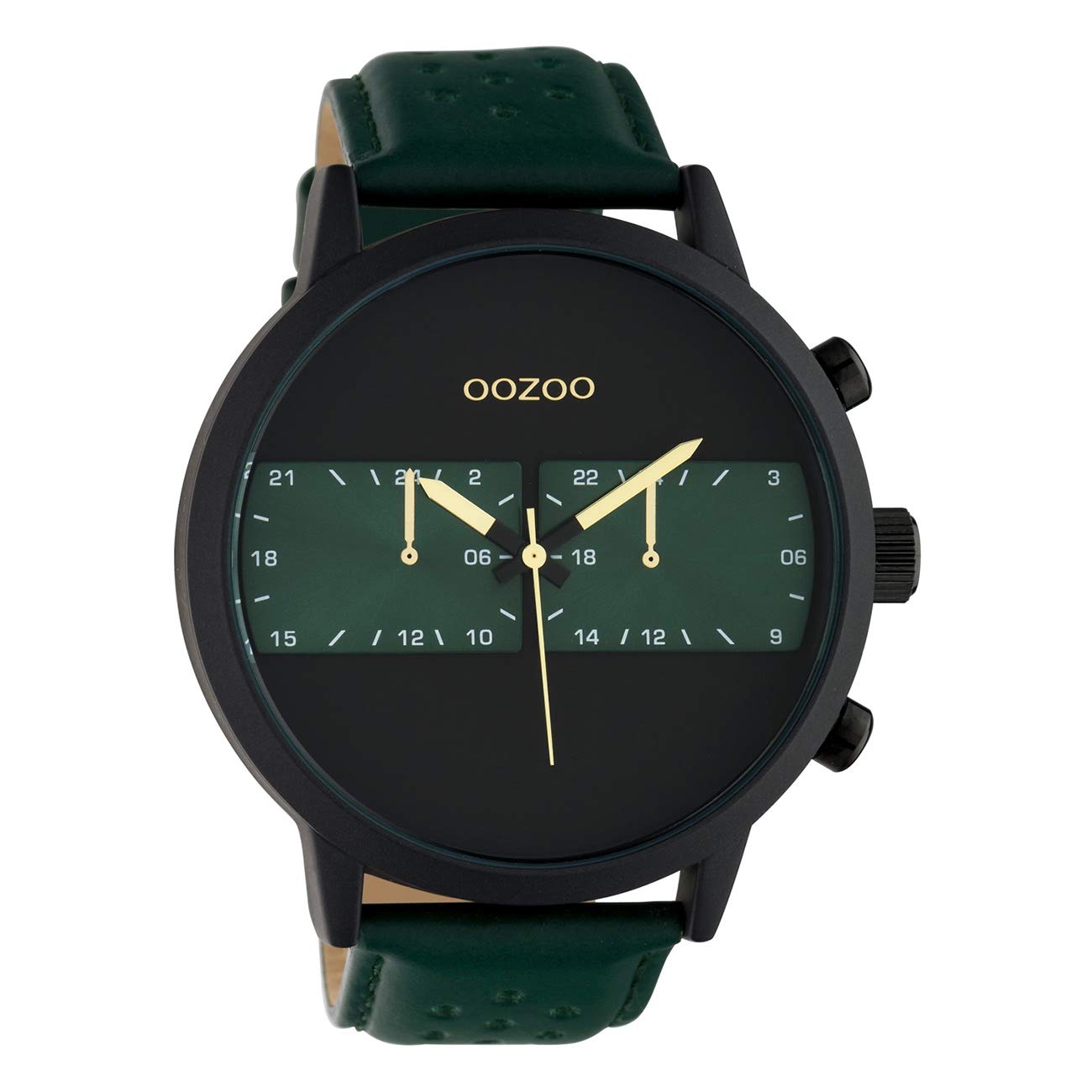 Oozoo Uomo Orologio da Polso Timepieces Analog pelle Nero
